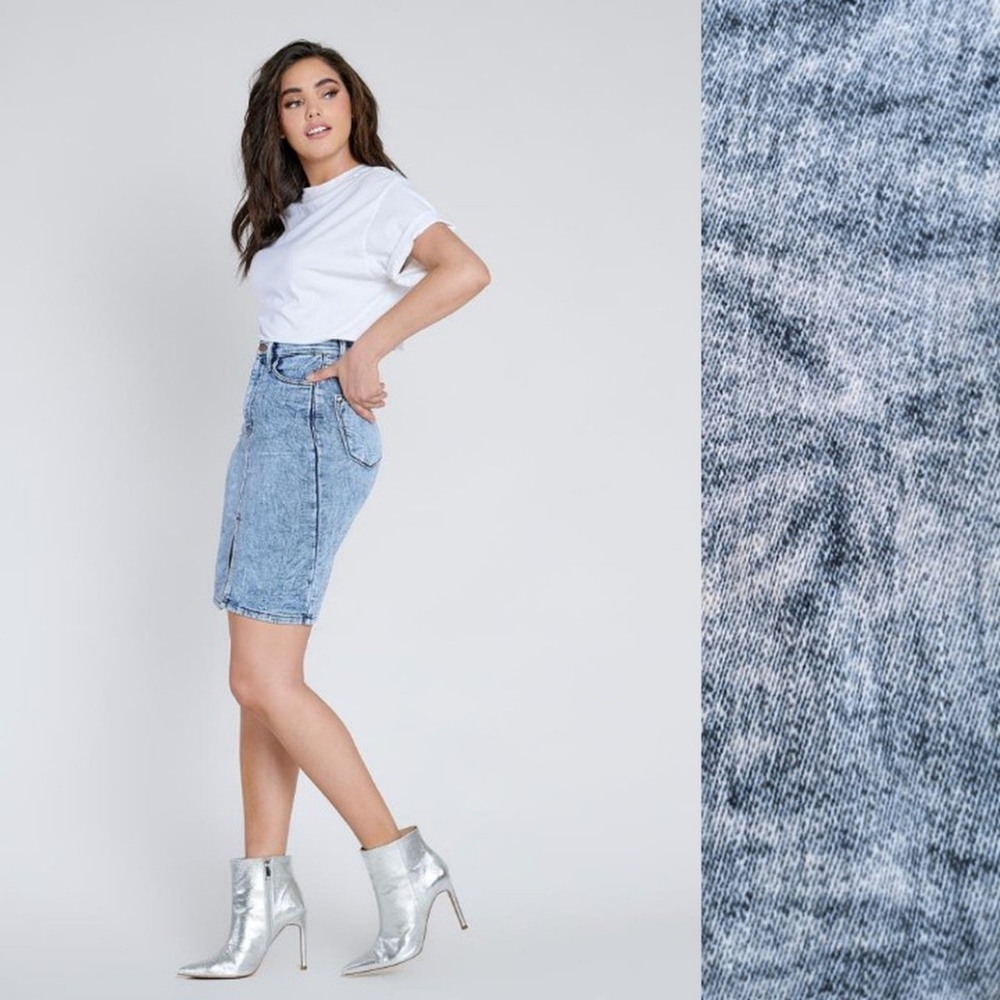 FITTED JEANS SKIRT